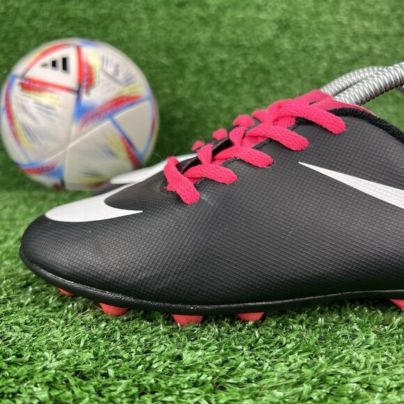 Nike Kids Jr. Bravata II FG Soccer Cleats Youth Size 2Y Pink / Black Firm Ground - Picture 11 of 17